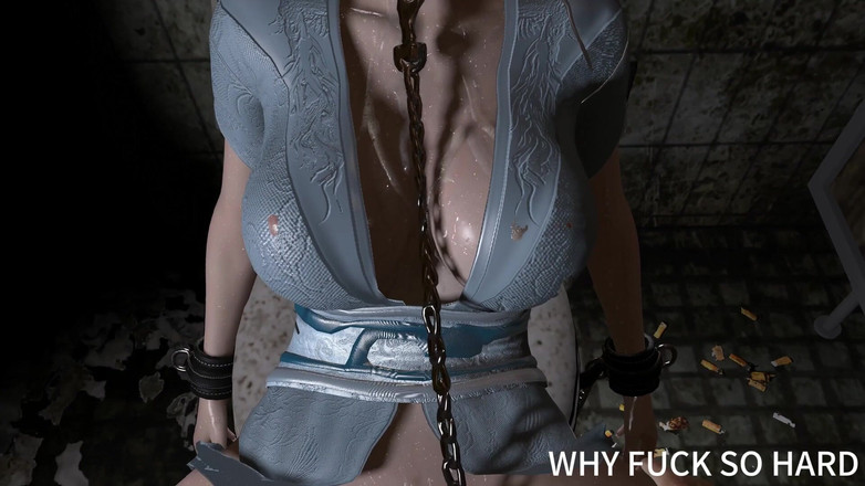 Why fuck so hard: 3Dかわいいアジアの細い女が初めてのBDSMセックスを