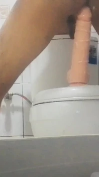 Riding Big Dildo