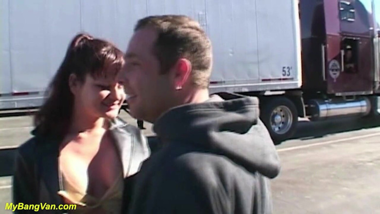 My Bang Van: Crazy MILF rough bangvan DP fucked