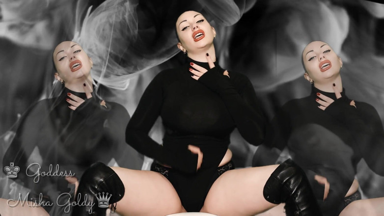 Goddess Misha Goldy: Du bist mehr an schwanz als an muschi interessiert! Du...