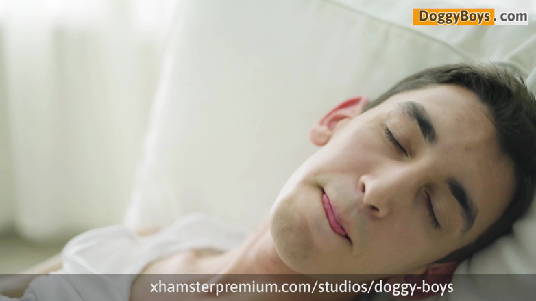Doggy boys: Hot oiled teen twink boy solo ass-play