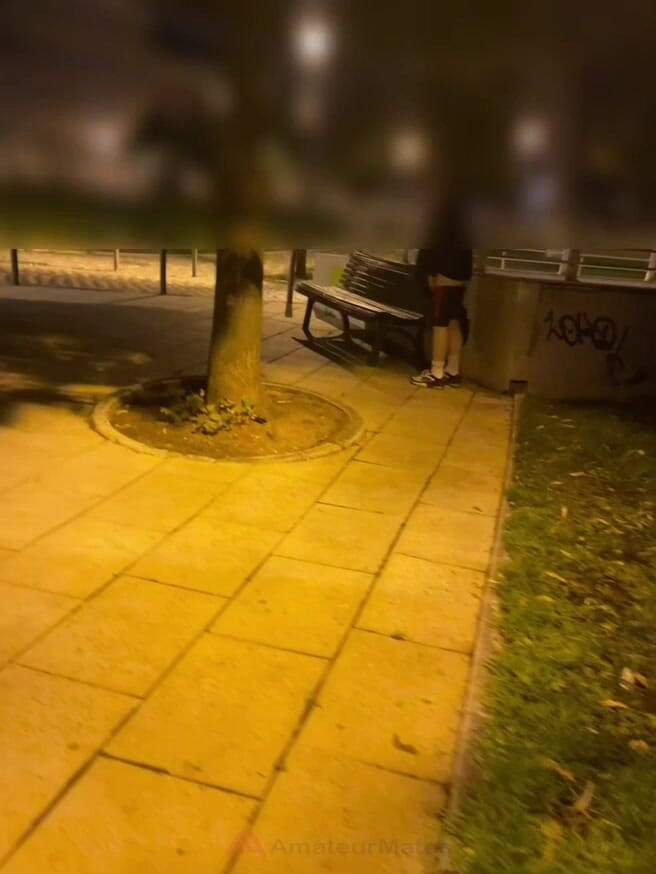 AmateurMates: Amateur Boy Caught Changing in a Park, Flashing His Ass