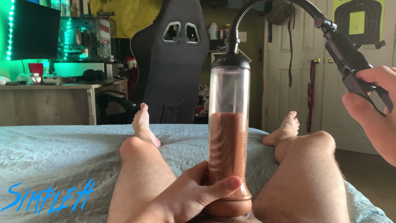 SimpleH: Playing with My New Penis Pump