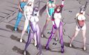 3D-Hentai Games: 빨간 벨벳 - 빨간 맛 스트립쇼 Dva Mercy Pharah Mei Symmetra 미망인 오버워치