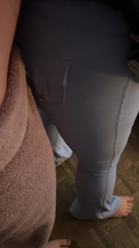 Big Clothed Ass Hotdogging Cumshot!