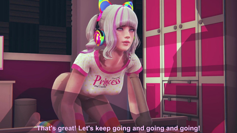Waifu club 3D: Gamermeisje houdt ervan om pikken te zuigen voordat ze naar...