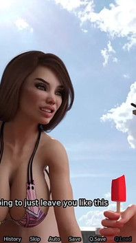 Stiefmoeder likt de pik van stiefzoon - sexbot #43 geanimeerde seksgame-gameplay