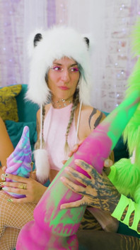 Lesbian Orgy - Dildos and Costums - Real Orgasms From Tattoo Girls