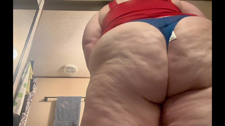 BellaBlast: Pungent Smelling Farts in a Blue Thong: POV: BBW PAWG...