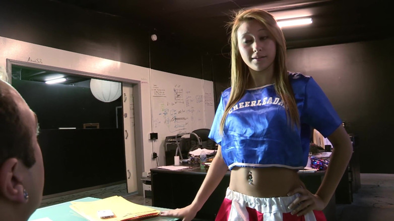 Hefburg: Teen twerks on boss cock