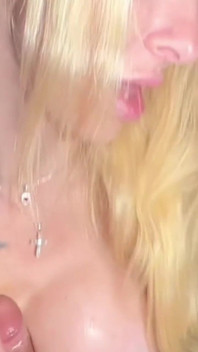 Blonde MILF Gags on My Bick Cock in a Great Fuck