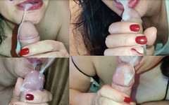 Winonna8: Latina MILF sperma v ústech kompilace