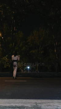 Sissytask Accomplished: Cross the Street with Dildo and Cage