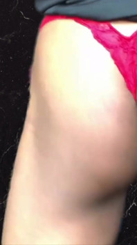 Slim Butt in Red Thong