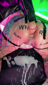 Bukkake & Anal Fisting for a Cyberpunk Slut