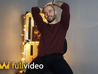 Loui Ferdi: Hairy guy stripteases and cums at a vintage studio - Louis...