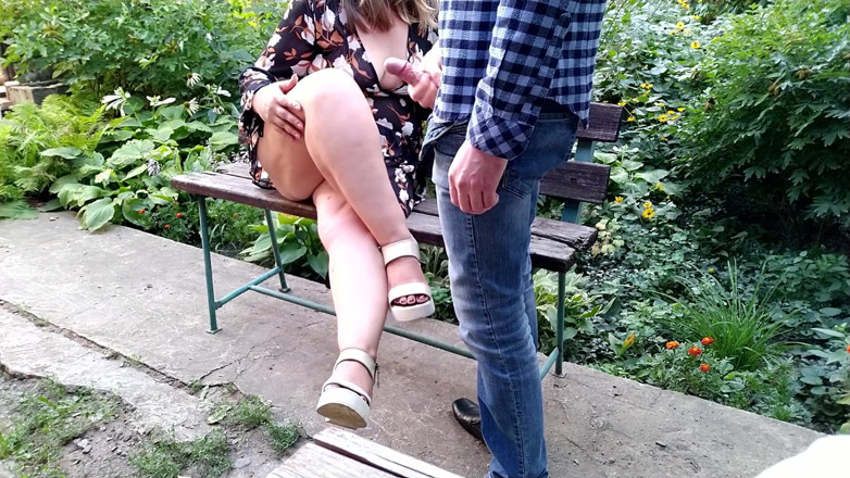 OurFetishLife: Gorgeous gets cum on her wonderful bare legs