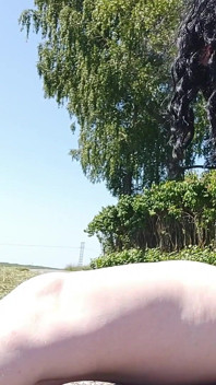 Dressed in Slutty Clothes Flashing for Traffic and Cumshot