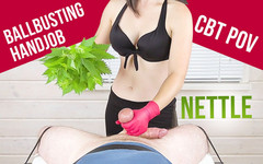 House of Era: Ballbusting mit Brennnesselpeitschen pOV CBt