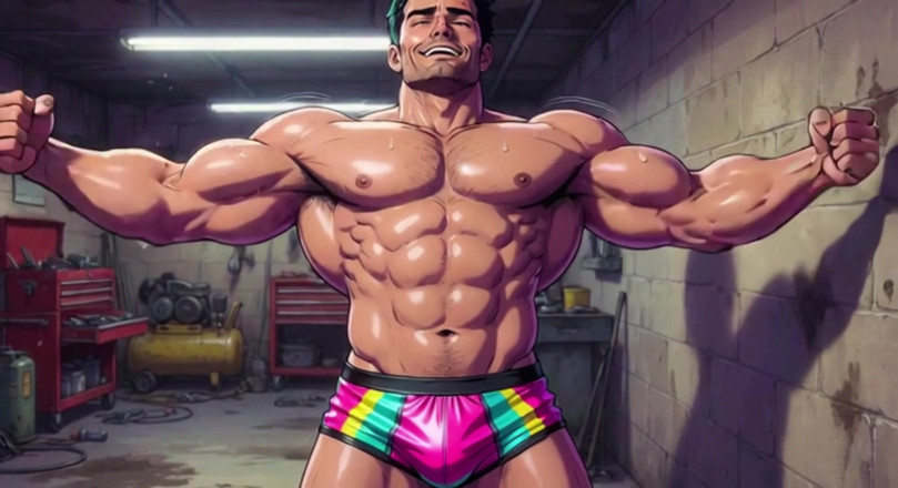 Erotic Man: Ai gespierde mannen monteur garage