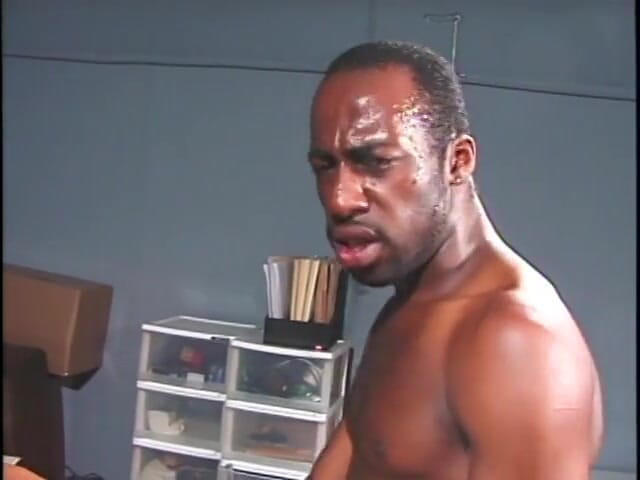 Gays Case: Black dude cums on a light skinned black man's face.