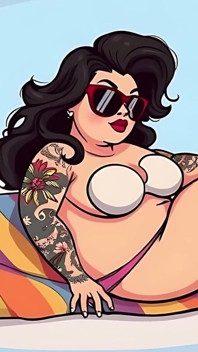 Sexy Tattoo Art Bikini Babes