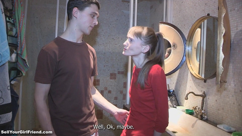 Sell Your GF: Худу тінку відтрахали і кінчили на дупу на очах у свого хлопця