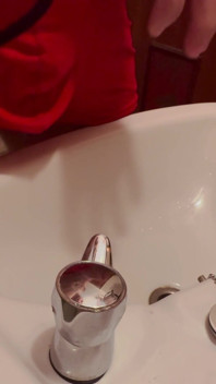 Peeing in the Sink.