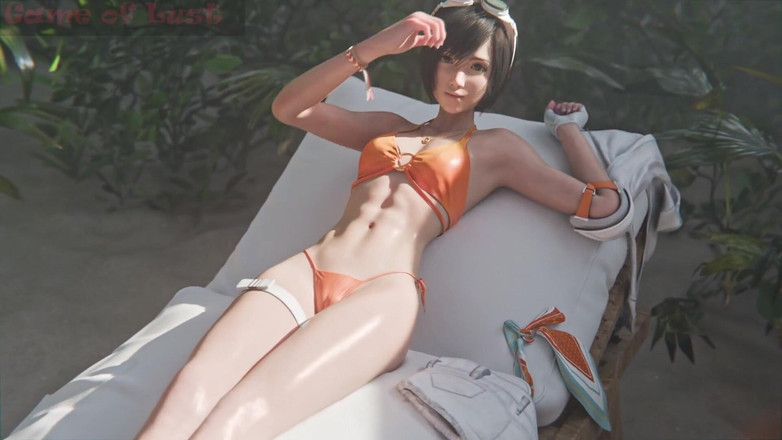 Game of Lust 3D: 3d - flaca asiática en bikini - chica follada y preñada