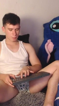 Big Young Latino Masturbates Over Pants