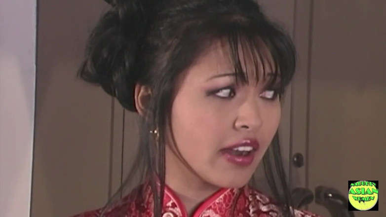 Naughty Asian Women: Skinny Asian Brunette Orgasms While Riding Long Shaft in Reverse...