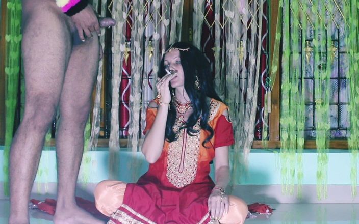 Bolly Karma: Milf intenta bbc y se llena la boca con semen