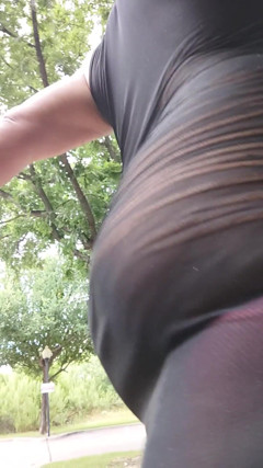 Bee Treks Outside with Led Plugged Ass