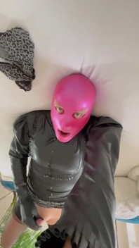 Mrdková děvka Nylon latexové vysoké podpatky