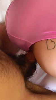 Taboo Stepdaddy Fuck Stepdaughter in Pigtails and Long Huge Socks and Kitty Panties POV and Cum on Her Pink Panties