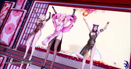 3D-Hentai Games: Tougen Renka - striptiz ahri kaisa seraphine ateşli erotik dans