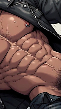 Erotic Men Comic Style Art