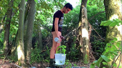 Idmir Sugary: Weight on Balls and Cock - Bucket Filled with Water on...