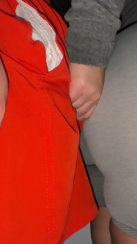 Fantasy: a Big-assed Girl Touches His Penis.