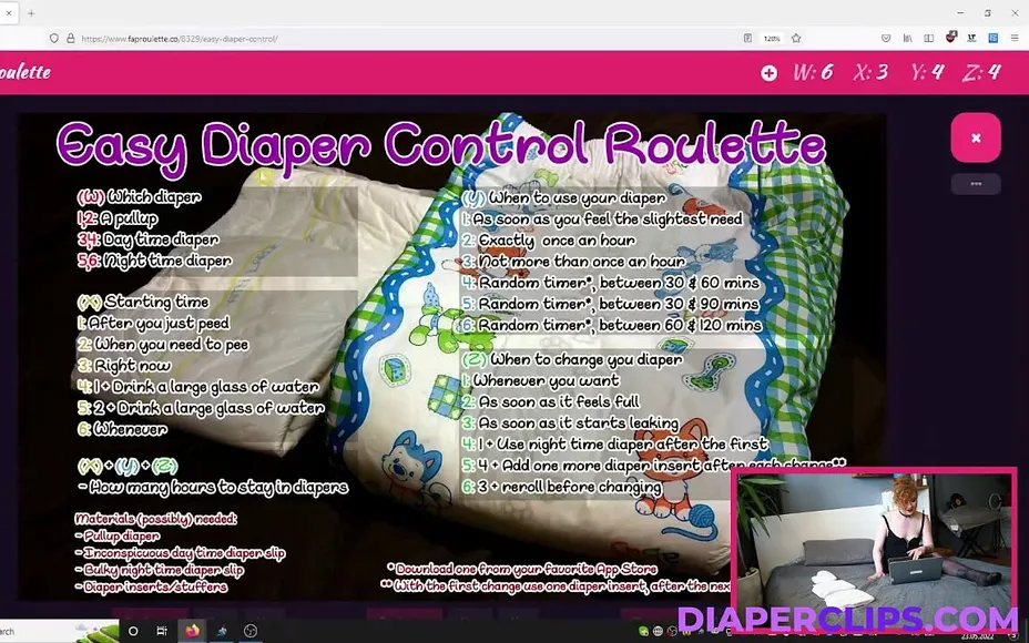 Nicole White Challenge for Nicole Diaper Roulette Faphouse 