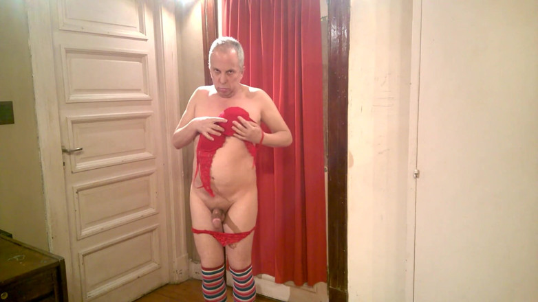 Dildo Man and Cross Hard Sex: Met mooie netkousen parasiteer en laat ik alles zien