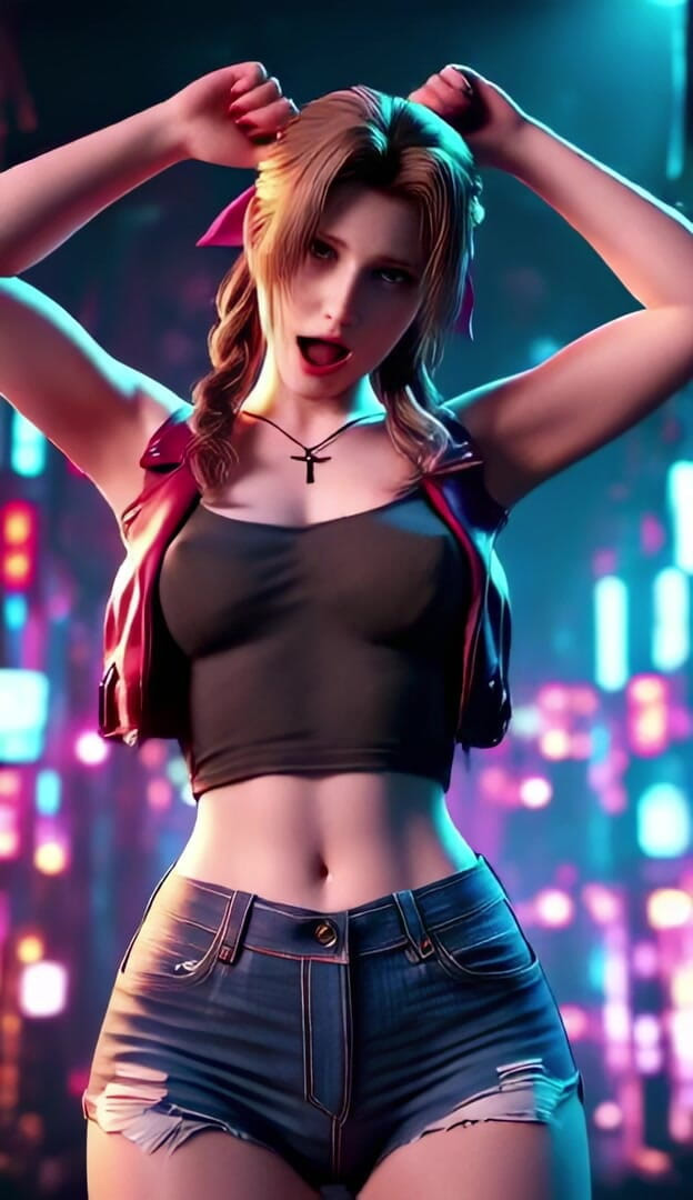 3D-Hentai Games: Tarian ceria Aerith