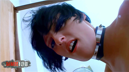 MMM100: 热辣的黑发艾丽西亚黑暗的重口味肛交和颜射