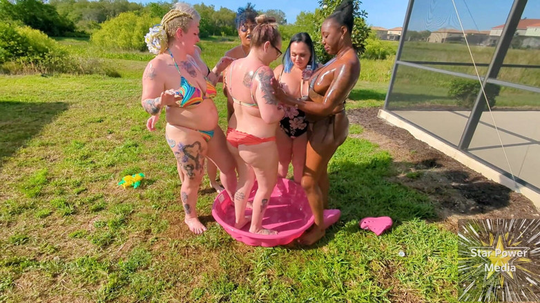 Savanna star: Six Oiled-up Sluts Degrade You While They Slip and Slide...