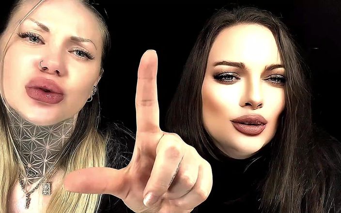 Goddess Misha Goldy: auf unsere Verlierer-Schilder, du armselloser Wurm!
