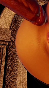 Curul iubitei blonde forând într-o temniță | Porno 3D