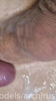 Slut with a Big Cock Fucked Right on the Table, Covered in the Cum of a Big-cocked Male