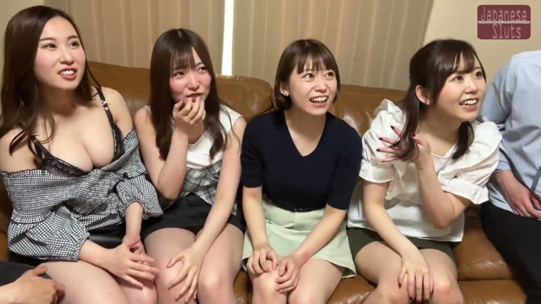 J Hentai Matings: Wild 8-person College Mixer... Four Party Girls Turned One Night Into...