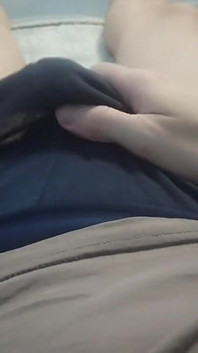 Guy in Panties Massages His
