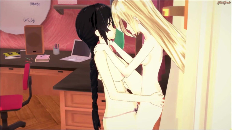 Hentai Smash: Magilou este futută cu vibrator legat de Velvet. Povești cu...